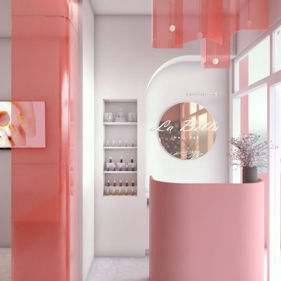 ออกแบบ ผลิต และติดตั้งร้าน : ร้าน La Bella Nail Bar Shop จ.ตราด